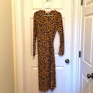 Diane Von Furstenberg silk wrap dress in leopard!
